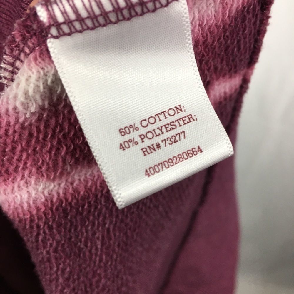 The Lounge Life Large purple grape Crop Hoodie tie dyed long sleeved tie at neck - Picture 5 of 7